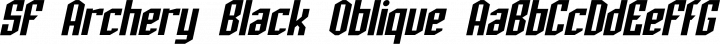 SF Archery Black Oblique free font