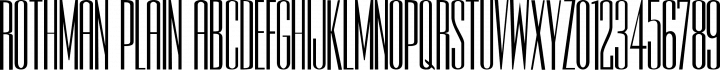 Rothman Plain free font